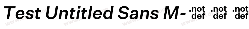 Test Untitled Sans M字体转换